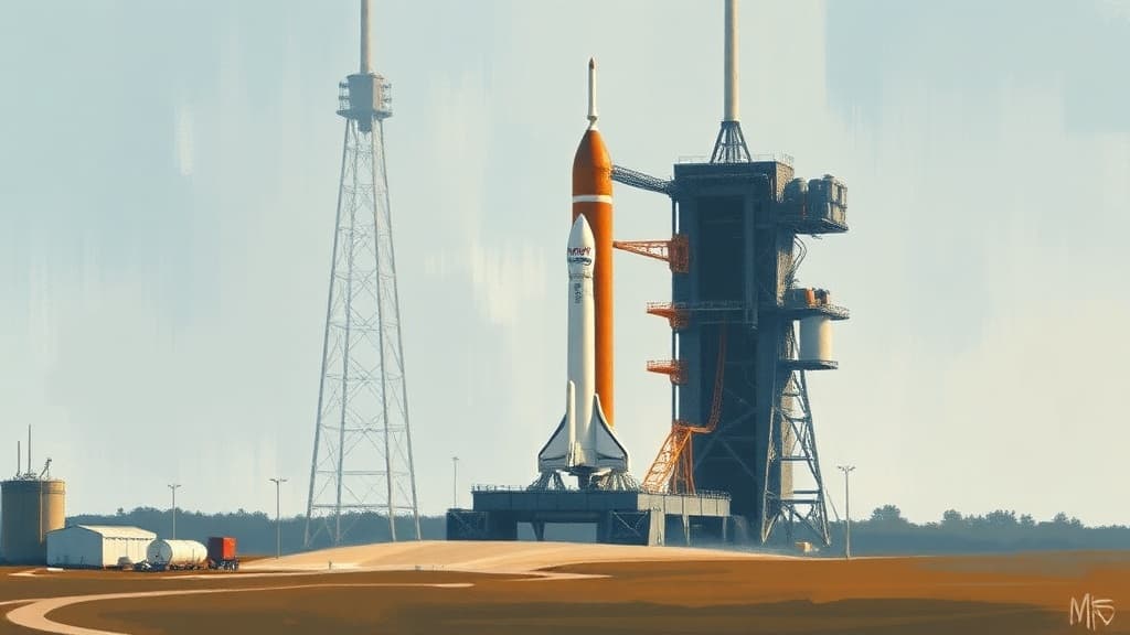 NASA's Artemis II Mega Rocket and Orion Capsule Reach Launch Pad for Lunar Mission Test