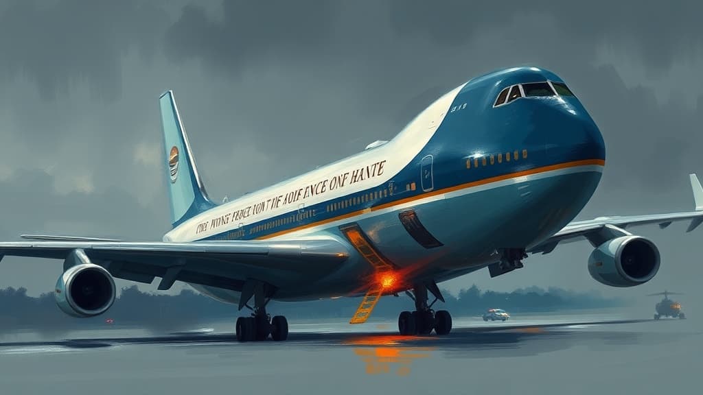 Air Force One Returns to Andrews After Electrical Issue Before Davos Trip