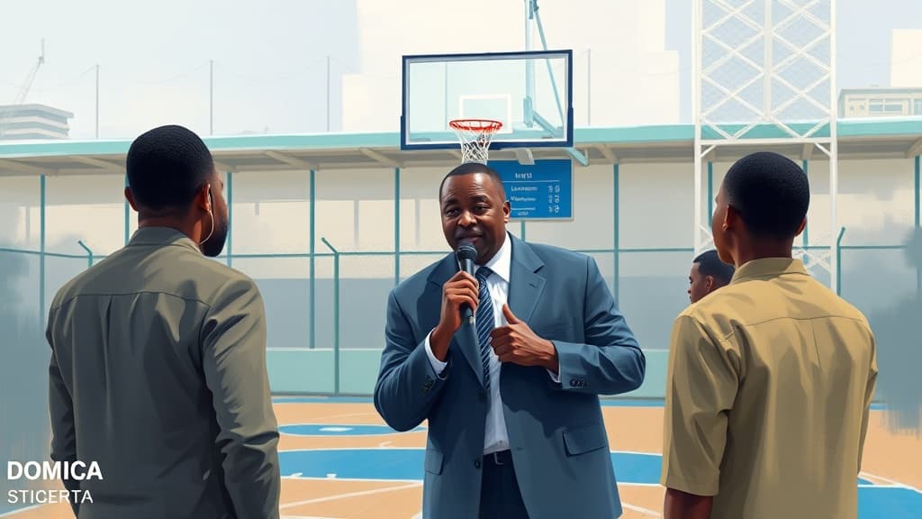 Dominica's Prime Minister Skerrit Commissions Trafalgar Basketball Facility to Boost Community and Youth Development