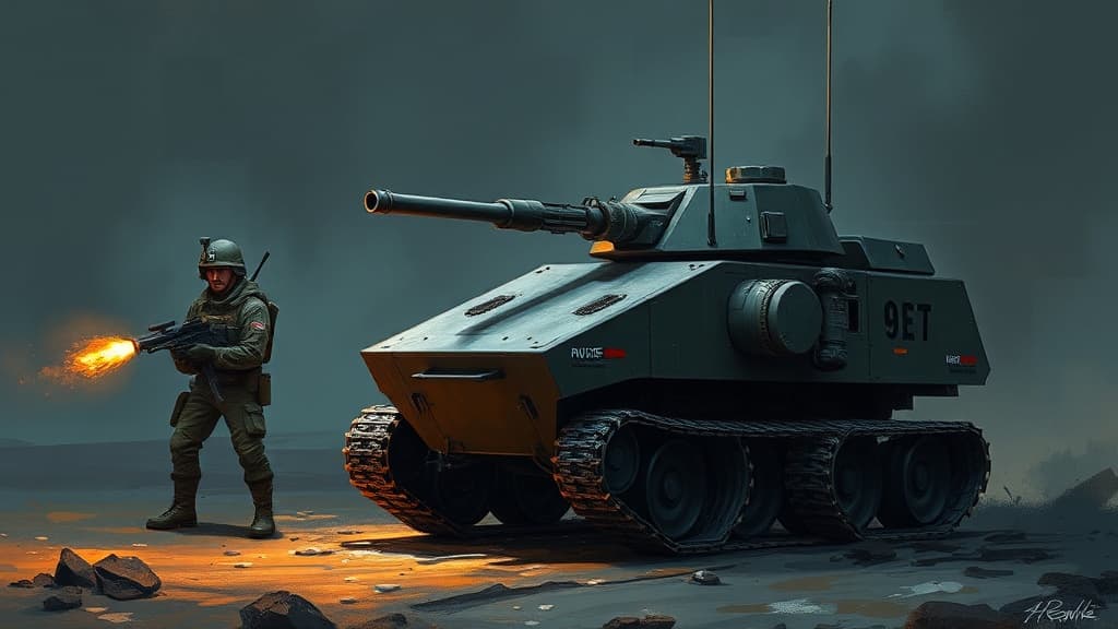 Russian Troops Equip Kuryer Ground Robot with Flamethrower