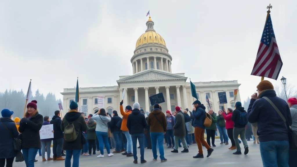 Protest Against Alaska LNG Pipeline Held at State Capitol in Juneau