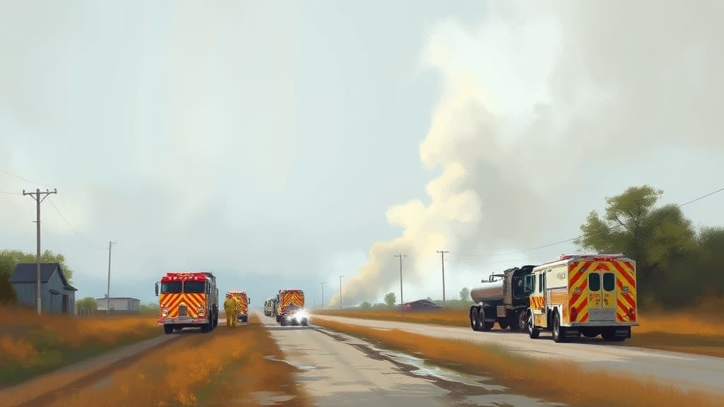 Hazmat Crews Respond to Natural Gas Pipeline Explosion in Cameron Parish