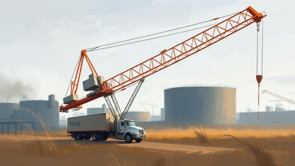 Crane Overturns Near Lancaster Wastewater Treatment Works During Delivery