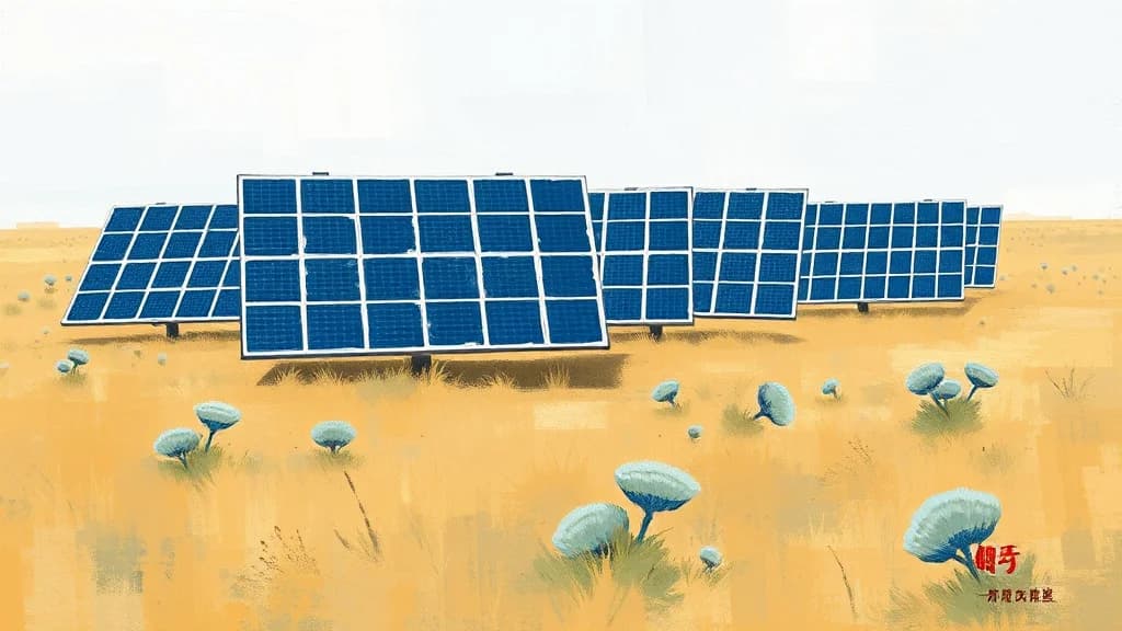 Solar Panels and Vegetation Project Revitalizes Desertified Grassland in Inner Mongolia